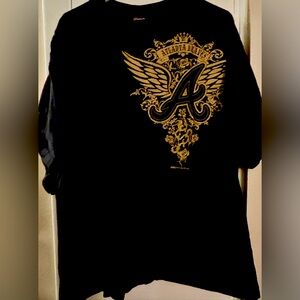 Vintage Atlanta Braves 2007 black short sleeve tshirt in size 2XL